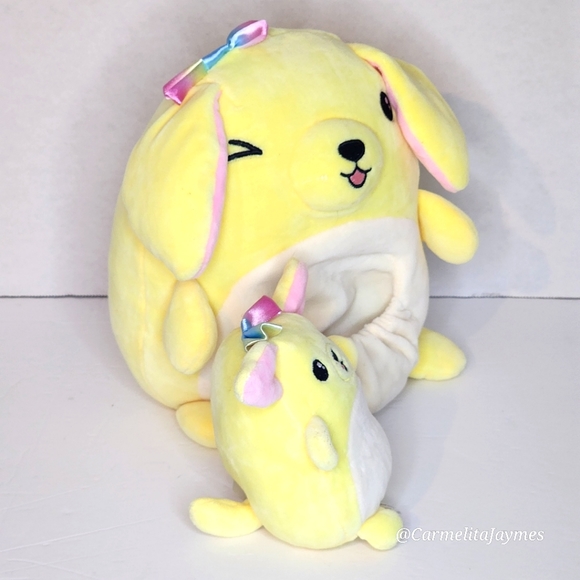 MERRY 🐶 Mommy & Me Yellow Dog Set 2020 Original Squishmallow ☆》NWOT《☆ - Picture 3 of 7